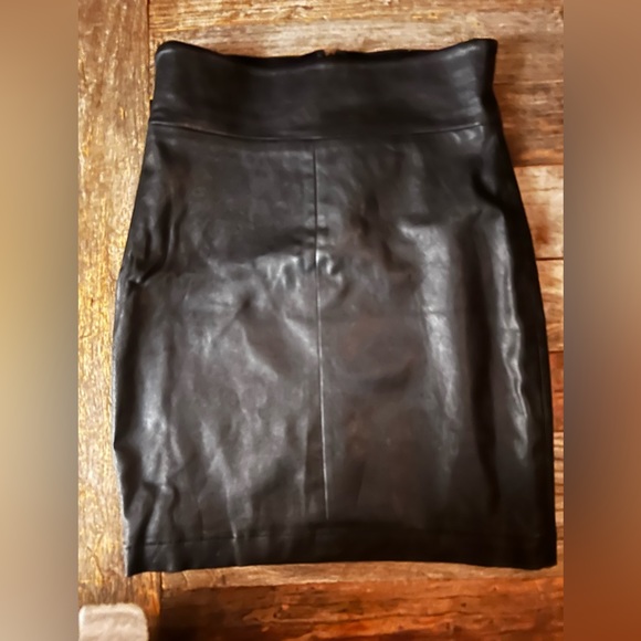 Robert Rodriguez Dresses & Skirts - Fitted, High-Waist Black Leather Miniskirt by Robert Rodriguez